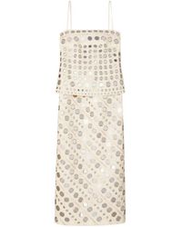 Tory Burch - Mirror-Embellished Cotton Dress - Lyst