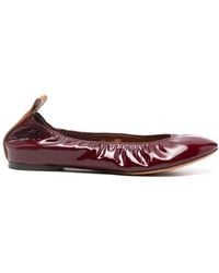 Lanvin - Patent Leather Ballet Flats - Lyst