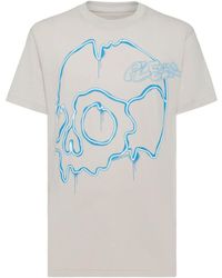 Philipp Plein - Dripping Skull Graphic-print T-shirt - Lyst