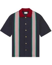 Drole de Monsieur - Stripe-Detail Button-Up Shirt - Lyst