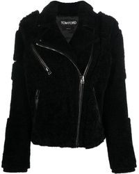 Tom Ford - Shearling Zipped Jacket - Lyst