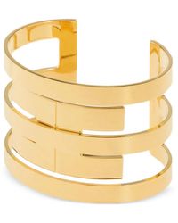 Elisabetta Franchi - Rigid Bracelet With Bands - Lyst