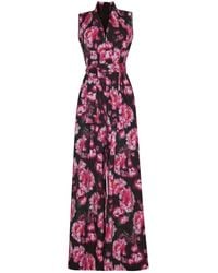 Adam Lippes - Nansi Rose-Print Poplin Jumpsuit - Lyst