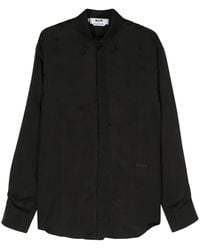 MSGM - Camicia Con Colletto A Punta - Lyst