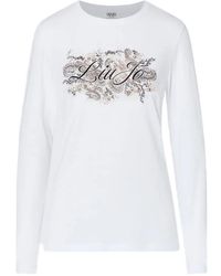Liu Jo - Skinny Fit T-Shirt With Logo - Lyst