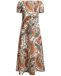 Etro - Paisley Midi Dress - Lyst