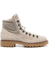 Eleventy - Suede Panelled Ankle Boots - Lyst