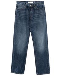 AYA MUSE - Buckled Straight Leg Jeans - Lyst