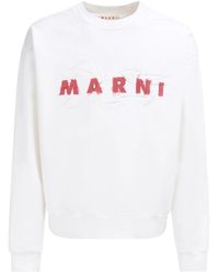 Marni - Sweater Met Logoprint - Lyst