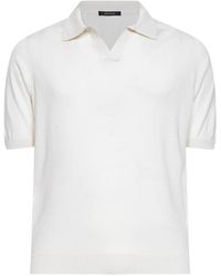Tagliatore - V-Neck Polo-Collar T-Shirt - Lyst
