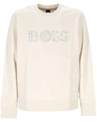 BOSS - Logo-Print Sweater - Lyst