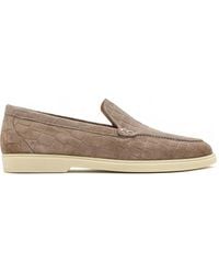 Magnanni - Crocodile-Effect Suede Loafers - Lyst