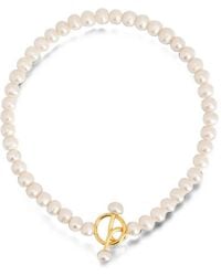 Wouters & Hendrix - Freshwater Pearl T-Bar Necklace - Lyst