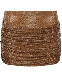 GIUSEPPE DI MORABITO - Ruched Embellished Mini Skirt - Lyst