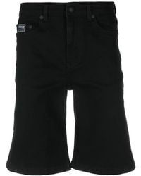 Versace Jeans Couture - Logo-Patch Denim Shorts - Lyst