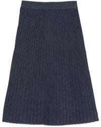 MAISON 123 - Olympe Ribbed-Knit Metallic-Thread Maxi Skirt - Lyst
