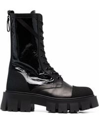 Premiata - Lace-Up Leather Boots - Lyst
