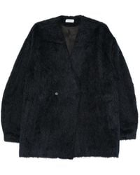 Ruohan - Double-Breasted Textured Oversized Jacket - Lyst