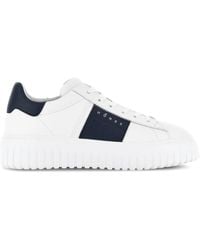 Hogan - Hstripes Leather Sneakers - Lyst