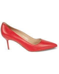 Manolo Blahnik - Pointed-Toe Leather Pumps - Lyst