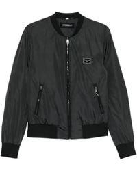 Dolce & Gabbana - Logo-Plaque Bomber Jacket - Lyst