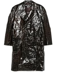 Junya Watanabe - Croc-Effect Double-Breasted Coat - Lyst