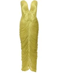 Ana Radu - Draped Strapless Maxi Dress - Lyst