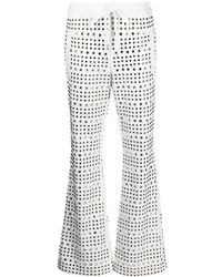 Marni - Crystal-embellished Flared Trousers - Lyst