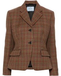 Prada - Blazer A Cuadros - Lyst