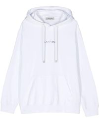 Lanvin - Hoodie Met Geborduurd Logo - Lyst