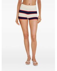 SER.O.YA - Kel Striped Knit Shorts - Lyst