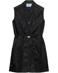 Prada - Minikleid im Hemdstil mit Tasche - Lyst