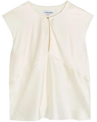 Veronica Beard - Sparrow Keyhole Sleeveless Blouse - Lyst