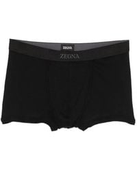 ZEGNA - Logo-Waistband Trunks - Lyst