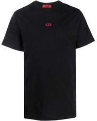 424 - Embroidered Logo T-shirt - Lyst
