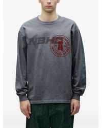 Neighborhood Ls-1 Distorted Logo Long Sleeve T-Shirt in Black for