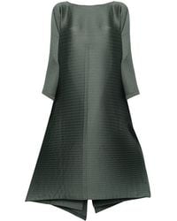 Issey Miyake - Panelled Pleated Midi Dress - Lyst