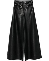 Norma Kamali - Faux Leather Trousers - Lyst