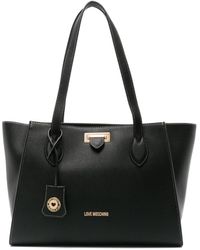 Love Moschino - Logo-lettering Grained Tote Bag - Lyst