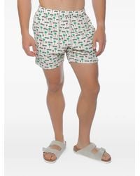 MC2 Saint Barth - Palm Tree-Print Drawstring Swim Shorts - Lyst