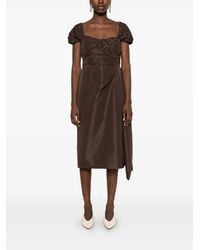 N°21 - Abito Midi Con Arricciatura - Lyst