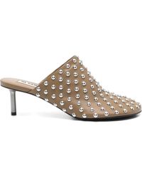 Jil Sander - Pointed Toe Mule With Metallic Studs - Lyst