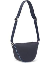Fendi Cerulean Leather Small Melon Crossbody Bag in Blue for