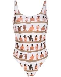 Amir Slama - Graphic-Print One-Piece Swimsuit - Lyst