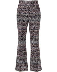 Missoni - Zigzag-woven Lamé Cropped Trousers - Lyst