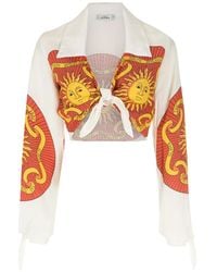 Amir Slama - Long Sleeves Cropped Shirt - Lyst