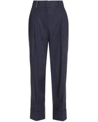 Peserico - Cuffed Tailored Trousers - Lyst