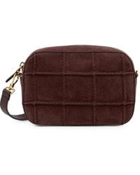 Coccinelle - Quilted Suede-Panel Shoulder Bag - Lyst