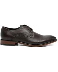 SERGIO MORETTI FIRENZE - Perforated-Detail Leather Derby Shoes - Lyst
