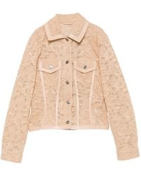 Ermanno Scervino - Lace Leather-Trim Jacket - Lyst